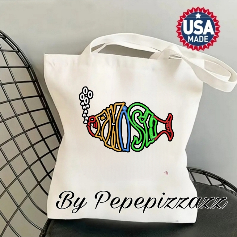 PHISH handmade Canvas Tote.